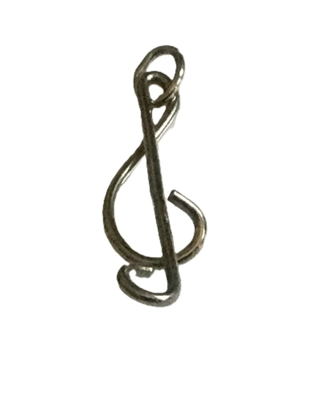Vintage 60's Sterling Treble Clef Music Note Charm